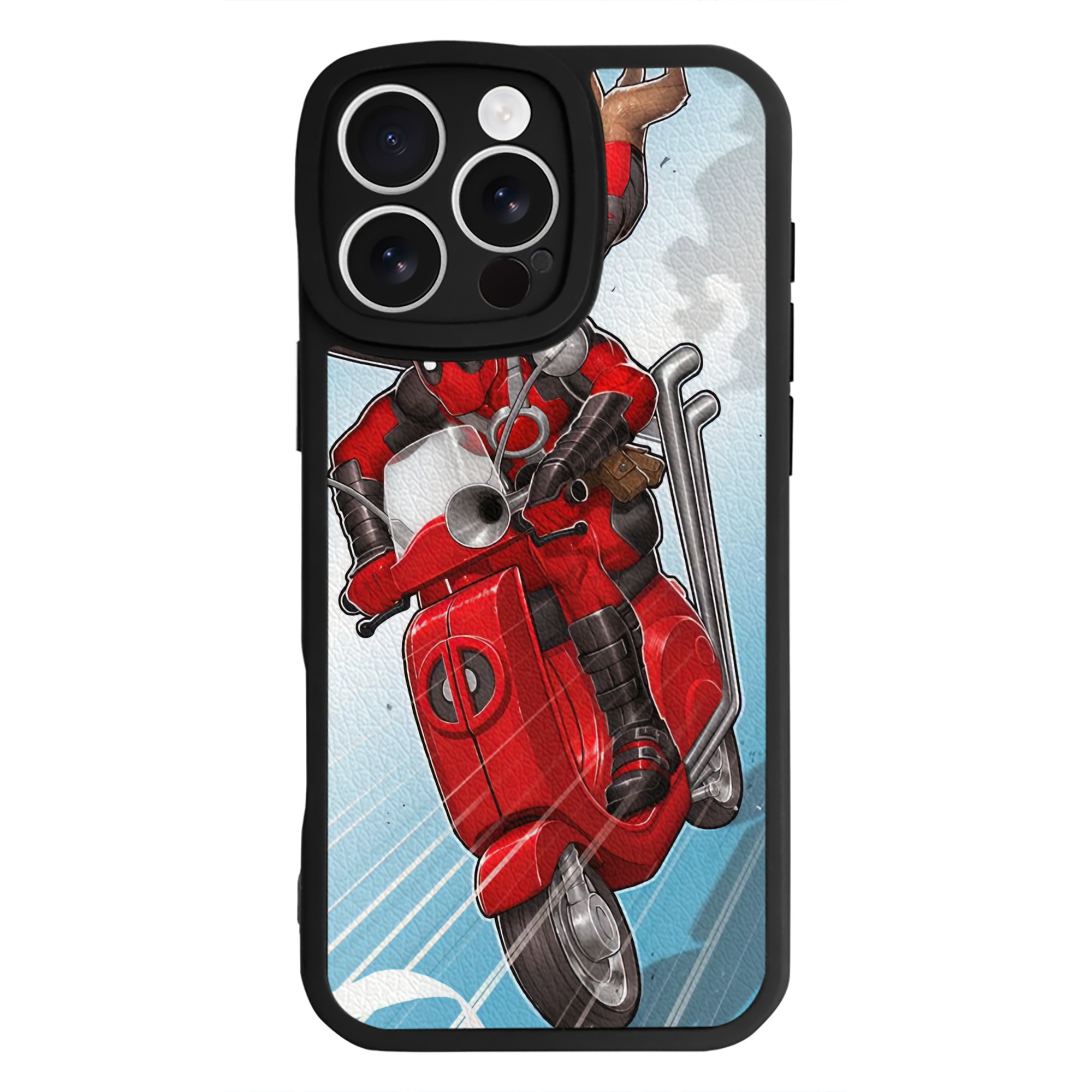（画像用） Deadpool デッドプール 【iPhone 16シリーズ対応】シリコンスマホケース（レザー調） 材質：シリコン